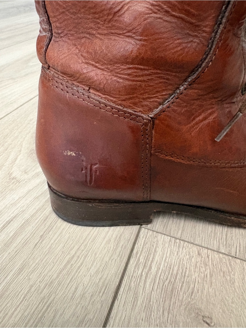 FRYE Melissa Lace Up Tall Riding Boots Redwood Women’s Sz 8 - Picture 5 of 12